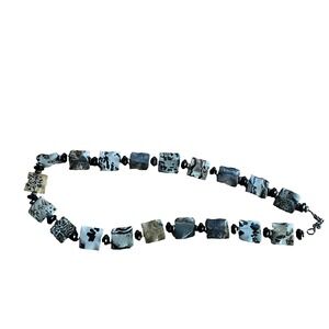 Polished chunky natural stone gemstone Beads chain link waist belt Custom Made L